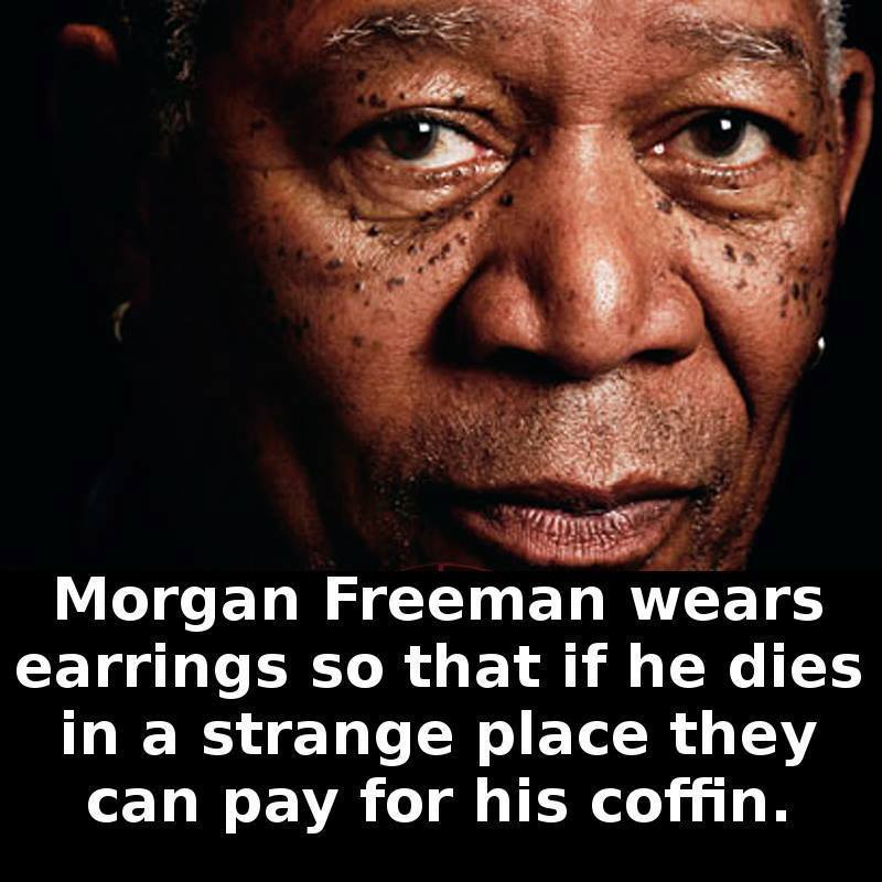 Morgan Freeman earrings
