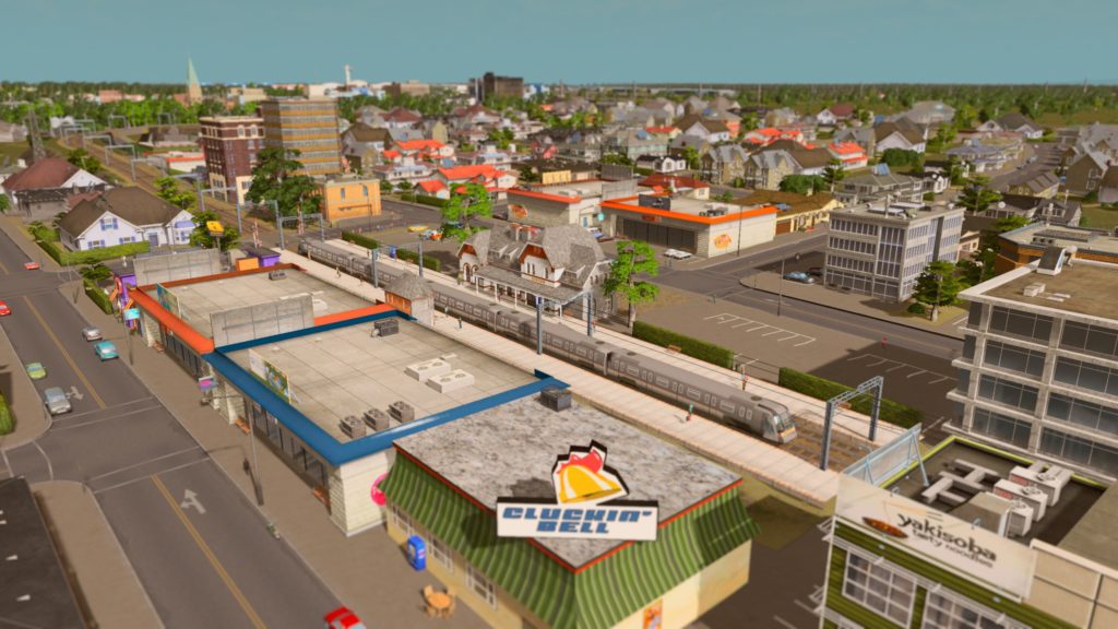 businesses at train station